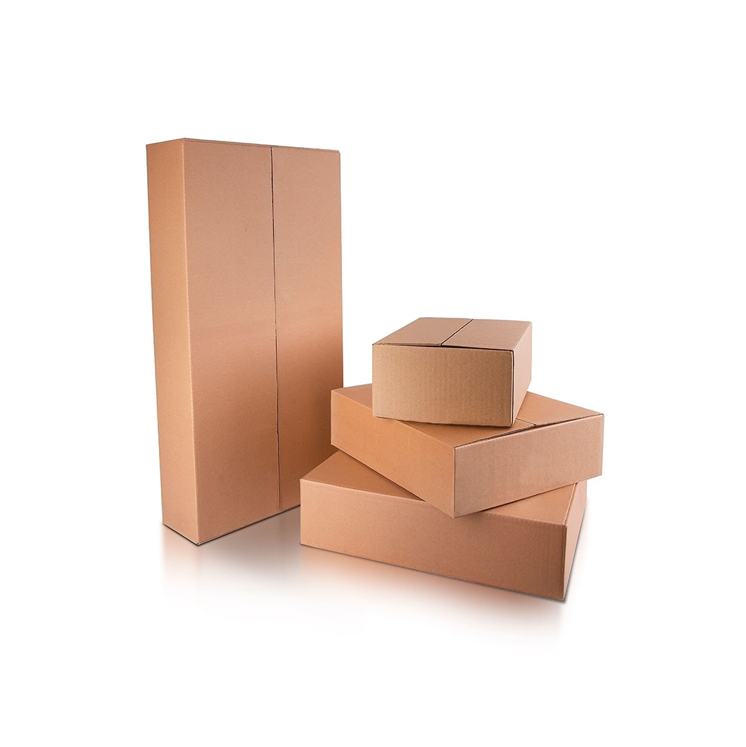 Картонная коробка из трехслойного гофрированного картона 420х280х330 мм оптом в наличии, на заказ
