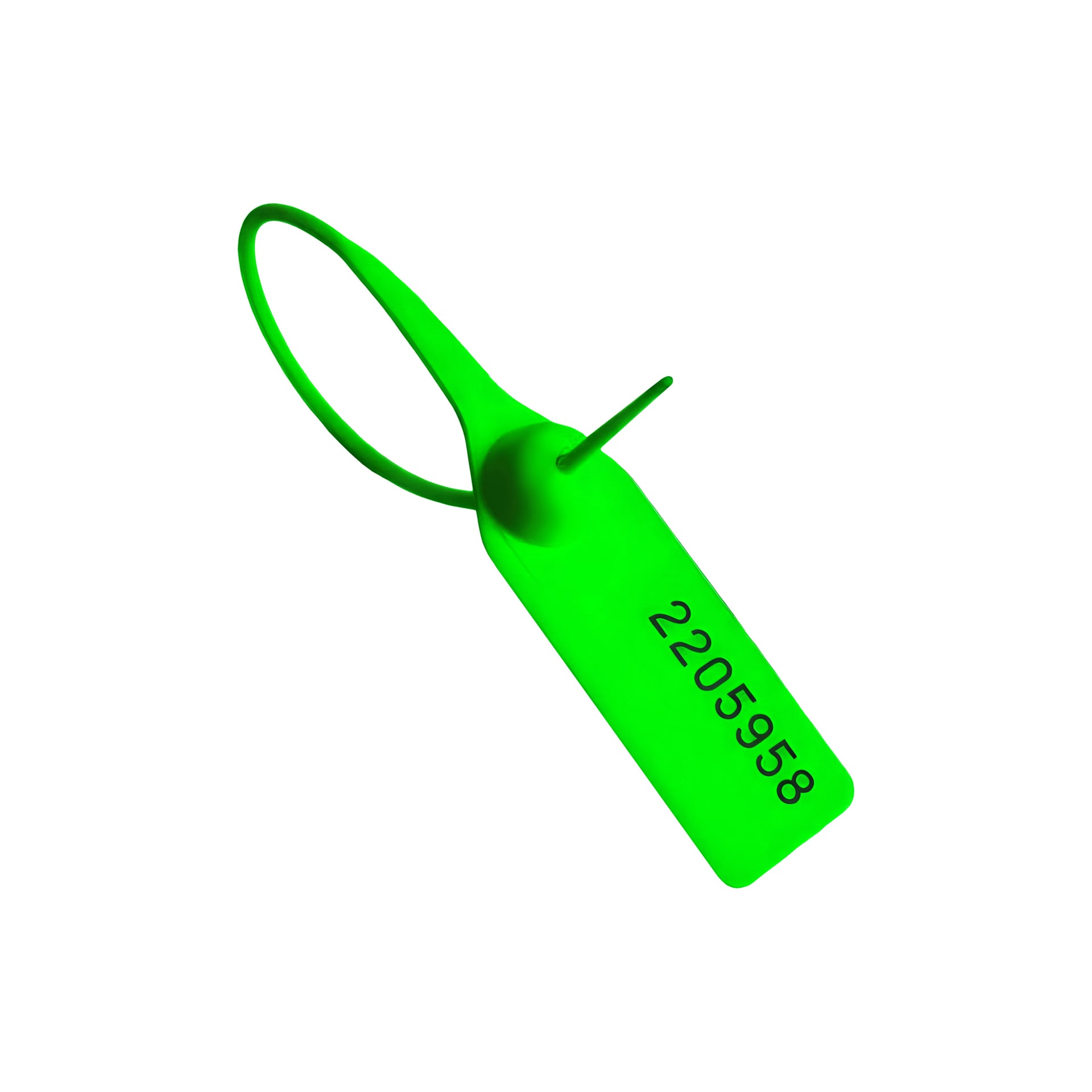 Пломба номерная пластиковая ОСА-330 зеленый оптом в наличии, на заказ